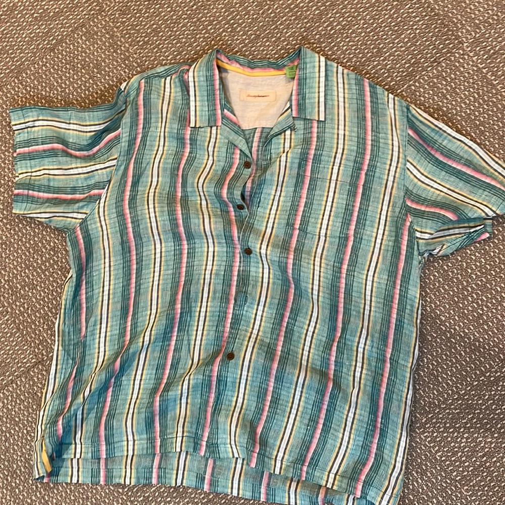 Striped Multicolor Tommy Bahama XXL short Sleeve